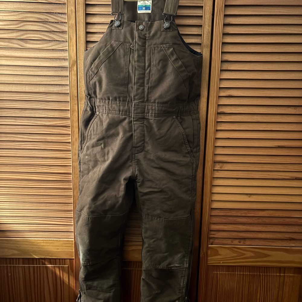 Youth boys Brown Overalls with Full-Length Legs and High Collar